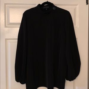 Eloquii black mock turtleneck shirt